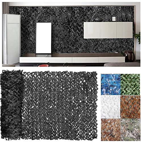 ZHJSHOU Negro Red Camuflaje De Malla Militar, Protección Solar Exterior Camuflaje Cubre Objetos Decorar Acampar y Dar Sombra,Toldos para Acampar,para Caza, Parasol, Fiesta,12X12m/39.37x39.37ft