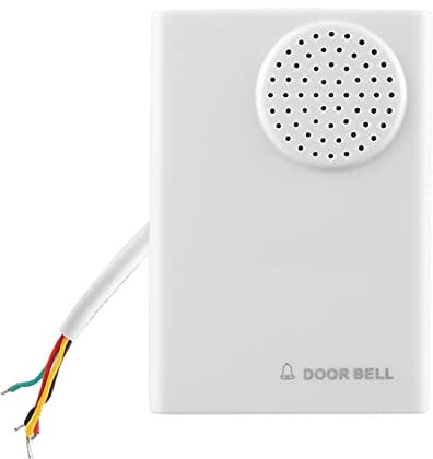 Campanello Cablato 12V, Campanello Sospeso a Parete, Volume 90 Decibel, Suonerie Chiare Campanello Porta per Tutti I Tipi di Sistemi di Controllo Accessi, 3,4 X 2,4 Pollici