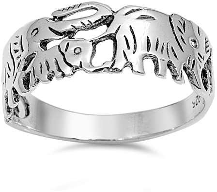 Joyara Sterling Silber 925 Elefanten Ring