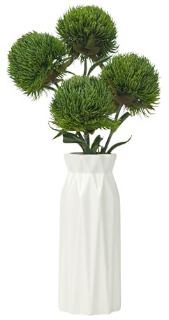 DuHouse Künstliche Dianthus-Stiele, Dunkelgrün, 4 Stück | Realistische grüne Tricks, Für Zuhause, Küche, Hochzeit, Hof, Dekoration