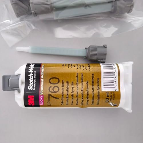 3K Kit époxy DP-760 de 3 M (50 ml) résistant à la chaleur jusqu'à 230 °C avec 12 mélangeurs statiques MBQ 05-16L