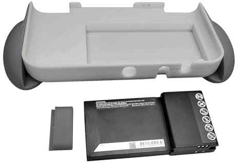 Valley Of The Sun New3DSXL Batterie rechargeable extra large 5000 mAh + couvercle spécial grip pour console 3DS New3DS XL LL 3DSXL 3DSXL 3DSLL Super longue durée 18,5 Wh + coque de poignée inférieure