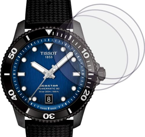 4ProTec | 2x für Tissot Taucheruhr Seastar 1000 - Schutzfolie MATT entspiegelnd