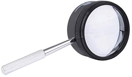 Hochauflösende Lupe aus Metall, Handlesestempel, Münze, Glas, Jade, Identifikation, Wartung (Farbe: Schwarz, Größe: 40 mm) (Jade 50 mm) charitable