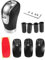 INFINAUTO Auto Schaltknauf, 9,4 cm Universal für 5 6 Gang Schaltgetriebe Fahrzeug Schaltknauf mit 4 Adaptern Kunstleder, 1 Satz Schwarz