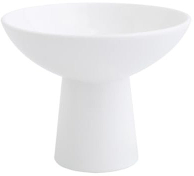 SOCUY Cesta de Frutas Frutero Frutero De Cerámica, Frutero Blanco para Encimera De Cocina, Cuenco De Pedestal Blanco para Decoración, Frutero Tazón de Frutas Fruteros