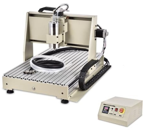 CNC Fräsmaschine 1500W 3 Achse USB Graviermaschine VFD Router, für Holz PVC Aluminium, Arbeitsbereich 600x390x120mm