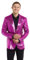 Suitmeister Rosa Party-Blazer für Herren - Weihnachten, Silvesterparty - Glänzende Pailletten-Anzugjacke - Rosa