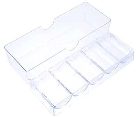 PHENOFICE Aufbewahrungsbox Für Chips Mit Fächern Mahjong-Chips-behälter Aus Transparenter Kleinteilebehälter Für Organisation Und Schutz