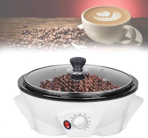 Tostador De Granos De Café De 1200 W, Tostador De Café Casero De 800 G, con Ajuste De Temperatura Y Temporizador De 0-240 ℃, Tostador De Café Eléctrico con Olla Antiadherente, Máquina Tostadora De