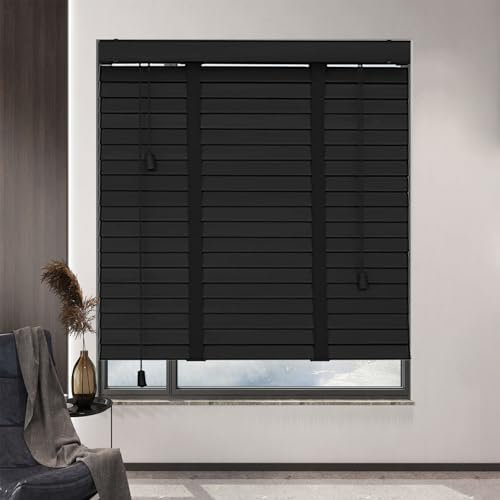 holzjalousie,holzjalousie innen, Lichtblockierung/Wärmedämmung/Geräuschreduzierung, Holz Jalousie,Geeignet für Küche,Büro,Bad,Schlafzimmer - C - 85x220cm/33.5x86.6in(WxH)