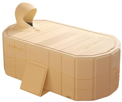 Portable Tub for Shower | Soaking Bathtub | Reusable Bathroom Spa Tub | Single Person Hot Tub | Bathtub with Drain Outlets, Relaxing Shower Tub, Personal Soaking Bathtub