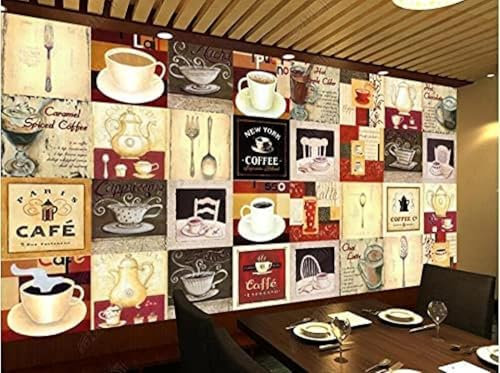 Vlies Fototapete Kaffee 3D Effekt 350x256 Café Foto Tapete Schlafzimmer Wohnzimmer Moderne XXL Wandtapete Groß Vliestapete Fototapeten Poster Wand Dekoration a.4749