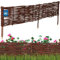 KOTARBAU® Beetbegrenzung Weidenzaun 120 x 20 cm Zaun Beeteinfassung Beet Beetumrandung Steckzaun Rasenkante Weide Beeteinfassung Gartenzaun Zum Stecken Flexible Weidengeflecht