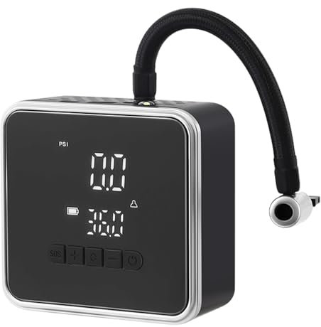 Wireless Air Pump, Automatic Portable Tire Inflator, 150PSI Cordless Fast Inflation Equipment with Digital Display, Automotive Accessories for Cars, Bikes and Sports