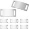 UNICRAFTALE 10 Stück Personalisiertes Verstellbares Hundehalsband Edelstahl Stanzung Blankes Etikett Rechteckige Haustierhalsbandanhänger Geräuschlos Graviert Zum Aufschieben Haustier ID Tag 40mm