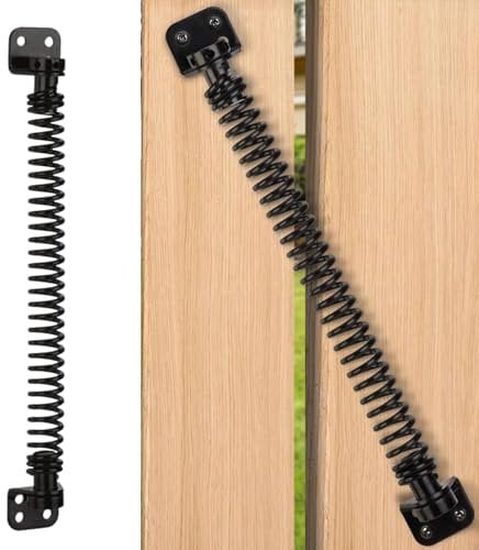 Garden Mile Heavy Duty 8 Adjustable Garden Gate Spring Closer Self Closing Gate Spring Hardware Metal Springs Closure for Light & Heavy Duty Wooden Gates, Door Fence & Garden Gate Closer