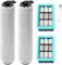 KiimSin Bürstenrolle und Filter Zubehör für Bissell Crosswave HF2 / 3845N / 3831 Nass- und Trockensauger Ersatzteile, 2 Hauptbürste + 2 HEPA Filter + 1 Reinigungsbürste