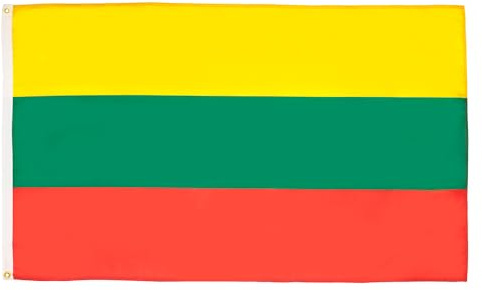 AZ FLAG 2er-Set Flaggen Litauen 90x60 cm Litauische Polyester 100D 2 Ösen