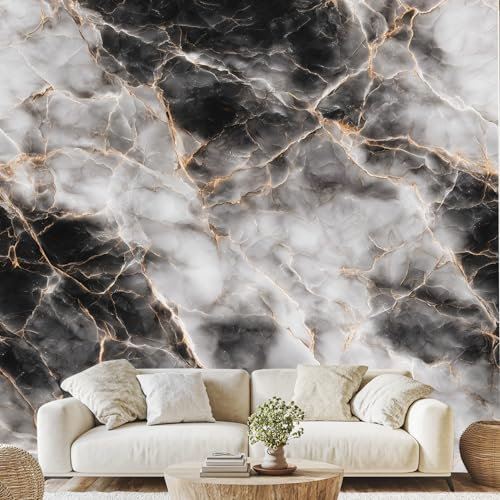 Generisch Abstrait Marmor Tapeten Vliestapete Marmor Optik Vliestapete Moderne Wandtapete für Küche Badezimmer Flur 308 x 220 cm 3D Effekt Klebetapete
