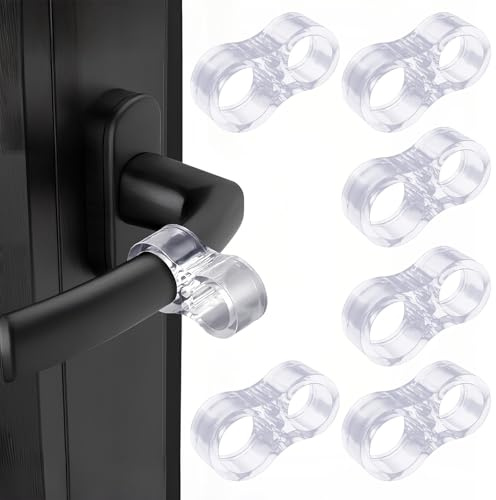 Door Handle Protectors 6 Pcs Door Handle Bumper Stopper - Anti-Scratch Shock-Absorbing Wall Bumpers Buffer Protector for Bathroom Office Kitchen Toilet Apartment Door Stoppers & Covers (Style 2)
