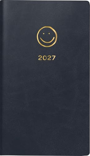 rido/idé 7016915047 Taschenkalender Mod. Taschenplaner int. 2027 Smile A6, Kunstleder: 2 Seiten = 1 Woche