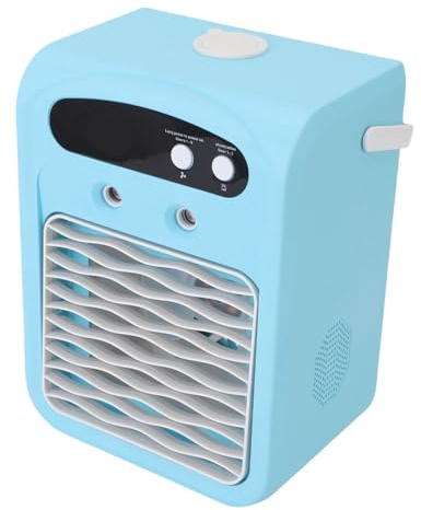 Leftwei Aire Acondicionado de Escritorio, Enfriador de Aire Silencioso Recargable por USB, Enfriador de con Tanque de Agua de 1000 Ml con Humidificador, Ideal para Dormitorio, Oficina, Viajes,
