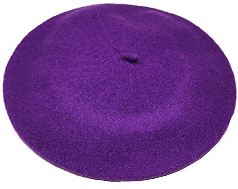 JOYHY Damen Solide Klassisch Französisch Stil Baskenmütze Mütze Hut Violett