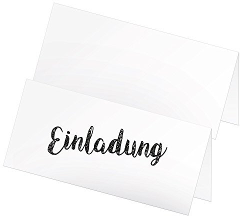 itenga 12x Klappkarten Einladung DIN lang Einladungskarten Faltkarte beschreibbar