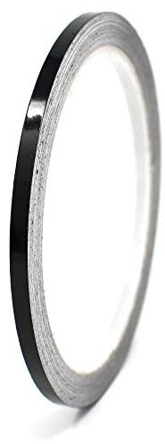 10 Meter (0,79€/Meter) Zierstreifen Auto Motorrad Boot Modellbau Farbauswahl - Finest Folia Dekorstreifen Seitenstreifen Klebestreifen (Schwarz Glanz, 5mm Breite)