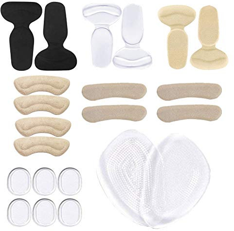 SIISMI 22 Stück High Heel Pads, Heel Grips Liner Inserts, Anti Slip Schuhkissen, Heel Snugs für Frauen, Ball of Foot Einlegesohlen