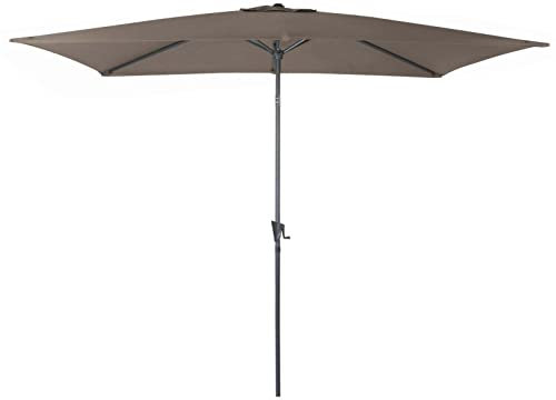 Proloisirs Parasol Droit - 300 x 200 cm - Aluminium - Toile Taupe