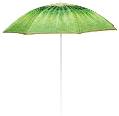 FineHome Knickbarer Sonnenschirm Strand Modell Kiwi 1,80m Schirm Sonnenschutz Gartenschirm Strandschirm Polyester grün UV Schutz