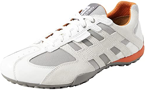 Geox Herren U Snake K Sneaker, Weiß Optic White, 41 EU