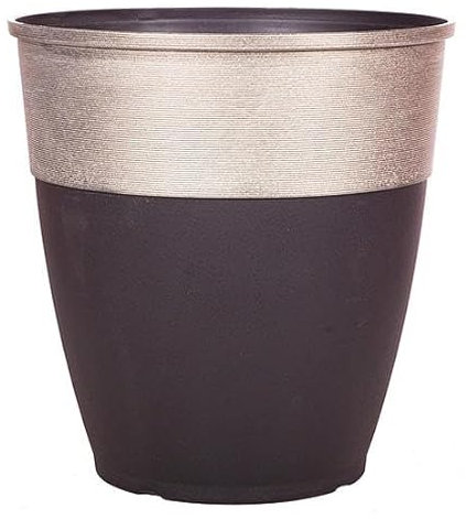 Muddy Hands 51 Litre Hendrix Extra Large Plant Pot Tall Round Plastic Flower Tree Planter (Champagne)