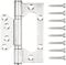 WELLOCKS Door Hinge 4x3 Inches(10cmx7.5cm) 3 Pack Stainless Steel 304, 3mm Thick No Mortise Door Hinges Quiet Smooth Brushed Silver Perfect for Heavy Door(D042)