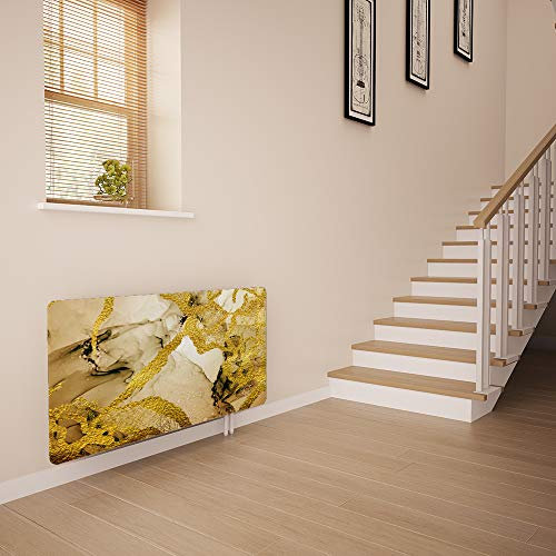 Glass Radiator Cover Printed - Gold Sands - Made by Premier Range in 1220mm Wide x 640mm High