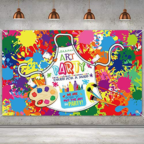 Art Peinture de fond de fête artiste fête d'anniversaire bannière décoration pour art peinture de fête fournitures murales photographie fond toile panneau arriere plan poster anniversaire