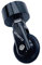 Perfeclan Faltrad Sattelstütze Easy Wheel 33,9 mm Sattelstütze Aluminiumlegierung Sattelrohr montiert Roller Faltrad Transport Reise Laufrollen Zubehör - Schwarz