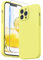 SURPHY Compatible with iPhone 13 Pro Max Case with Screen Protector, Liquid Silicone Protection for Each Lens Shockproof Thickened Rubber Cover for iPhone 13 Pro Max 6.7 inch 2021, Yellow