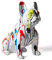 NENBOLEC Bulldogge Figuren Skulptur Tier Statue Cartoon Dekor Polyresin Arts Geschenk 34cm