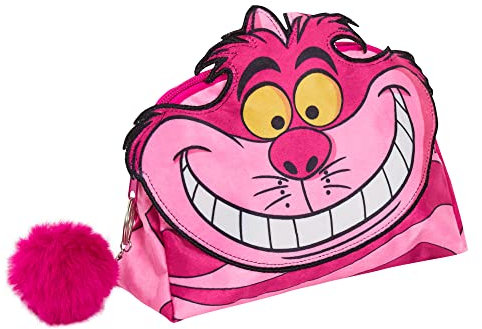 Grinsekatzen-Make-up-Tasche für Damen, Disney Kosmetiktasche, Kosmetiktasche, Federmäppchen, rose, Einheitsgröße, Kosmetiktasche