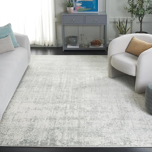SAFAVIEH Zeitgenössische Teppich für Wohnzimmer, Esszimmer, Schlafzimmer - Adirondack Collection, Kurzer Flor, Beige und Salbei, 200 X 300 cm