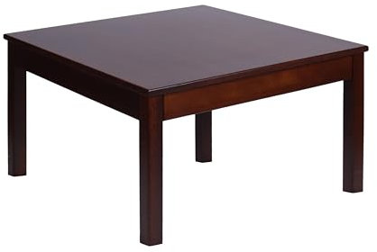 Krok Wood Couchtisch Tomas aus Massivholz, Farbe Dunkle Eiche (Buche, 75 x 75 x 45 cm)