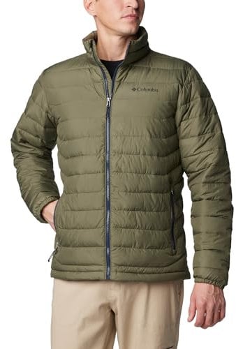 Columbia Men's Powder Lite Jacket, Puffer Jacket, Stone Green, Size L