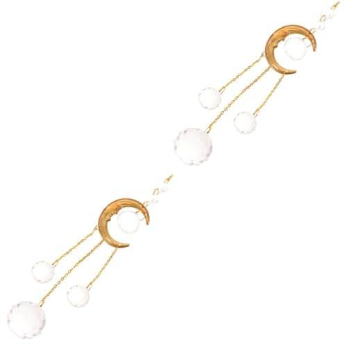 BESPORTBLE 2St Kristall hängende Dekoration Türdekoration hängender Kristall Wohnkultur Ornament Gartenverzierung Sonnenfänger für Fenster Glas Kristallkugel erröten Anhänger Fräulein Zubehör