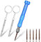 Juego de destornilladores pequeños, kit de reparación de microdestornillador para gafas, kit de reparación de vidrio 6 en 1 con destornillador, kit de destornilladores de precisión, mini tornillos de