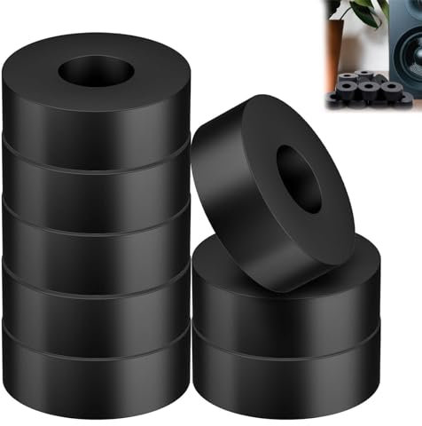 Arandelas de caucho gruesas, 50 Arandelas de caucho 2 cm de diámetro exterior, 0,6 cm de diámetro interior, 0,8 cm de grosor Arandelas de caucho, mecánicas anillos de caucho