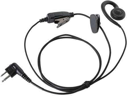 DLECNFUN Walkie Talkie Earpiece with Mic Nylon Braided Design,2 Way Radio Earphones with Cord for Motorola,Mobile Ham Radio Headphones