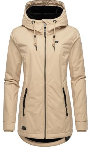 Ragwear Damen warme Winterjacke kurz wasserdicht mit Kapuze Zuzka Winter Taupe24 Gr. XXL